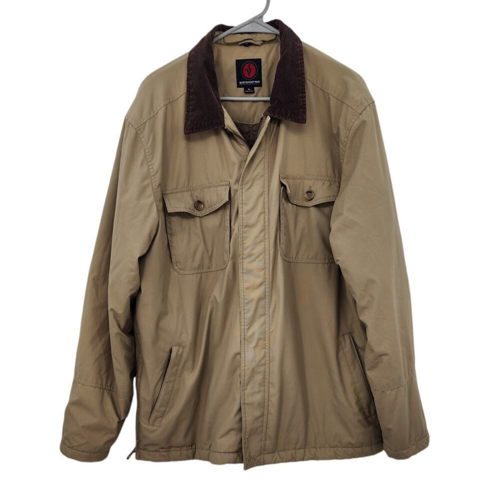 Men's Scottevest TEC Tactical Field Jacket Size XL Tan Brown Outdoor